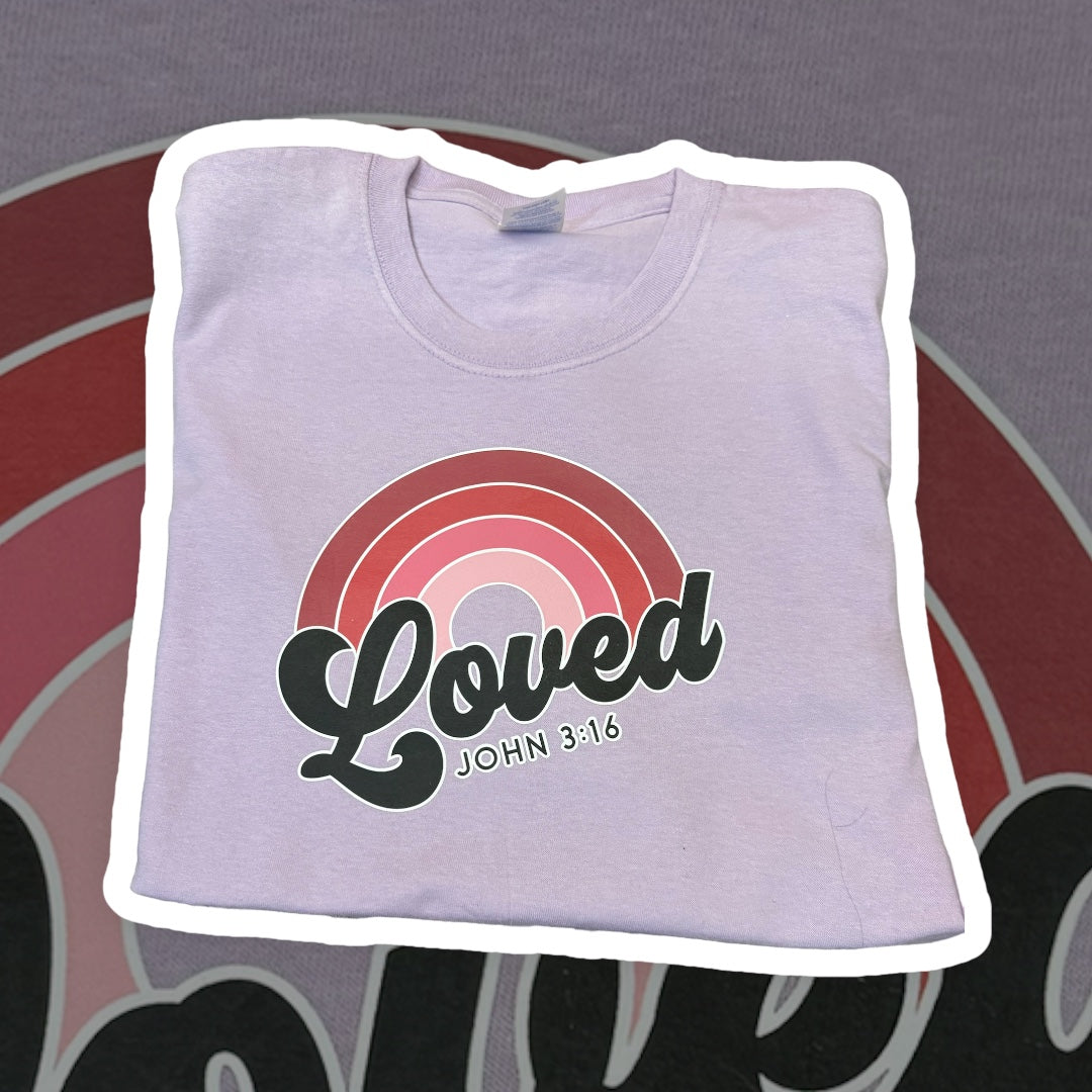 Loved John- Valentine (pick shirt color)