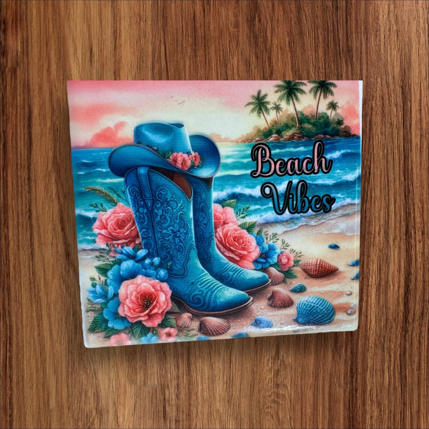 Beach Vibes  Square Coaster