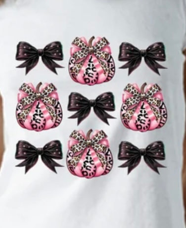 Pink Pumpkins & Black Bows