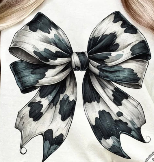 Cow Print Bow