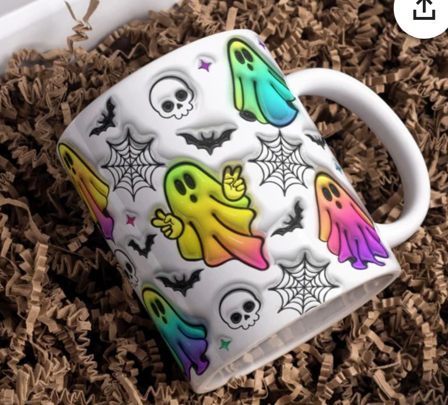 Colorful Ghost Mug