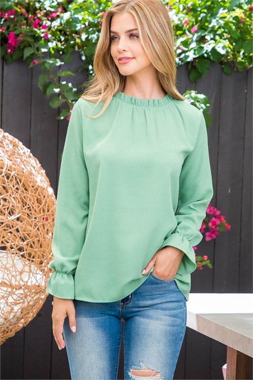 Fold Frill Necklace Solid Top