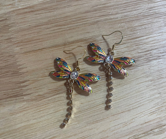 Colorful Dragonfly Earrings