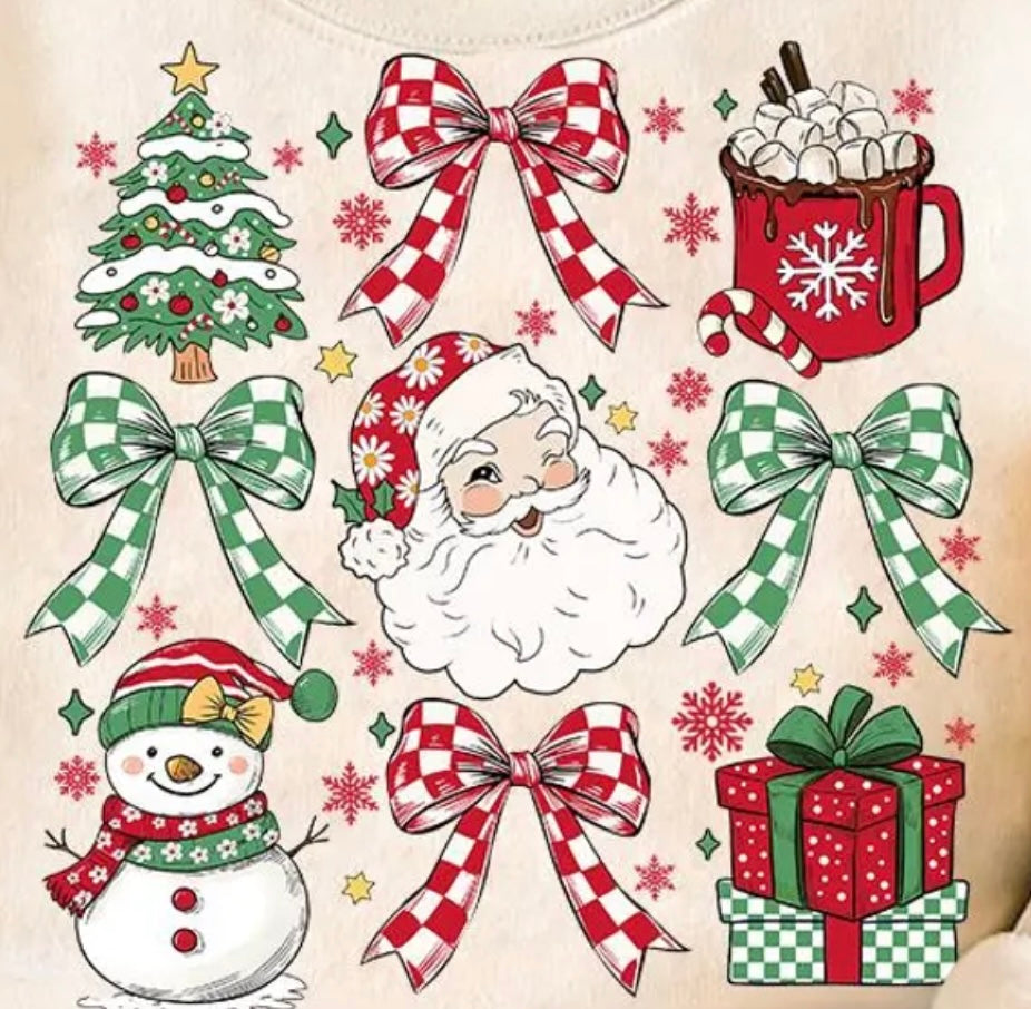 Santa Coffee Presents & Bows