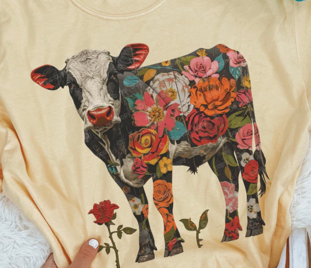 Floral Cow